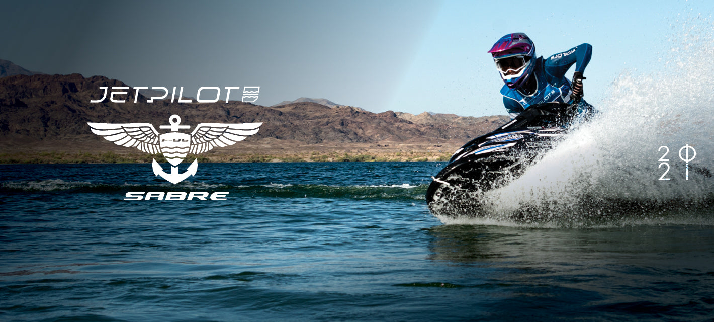 Image of a jet ski rider wearing the Jetpilot F-Sabre John wetsuit.