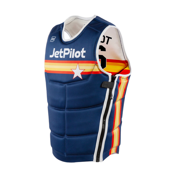 Side view of the Jetpilot Bonifay Baller Comp Vest. #color_white-hou