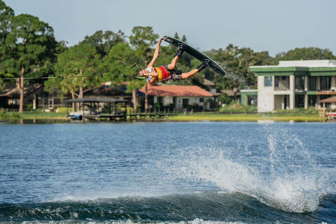 View of the Jetpilot Bonifay Baller Comp Vest. #color_orange-tex