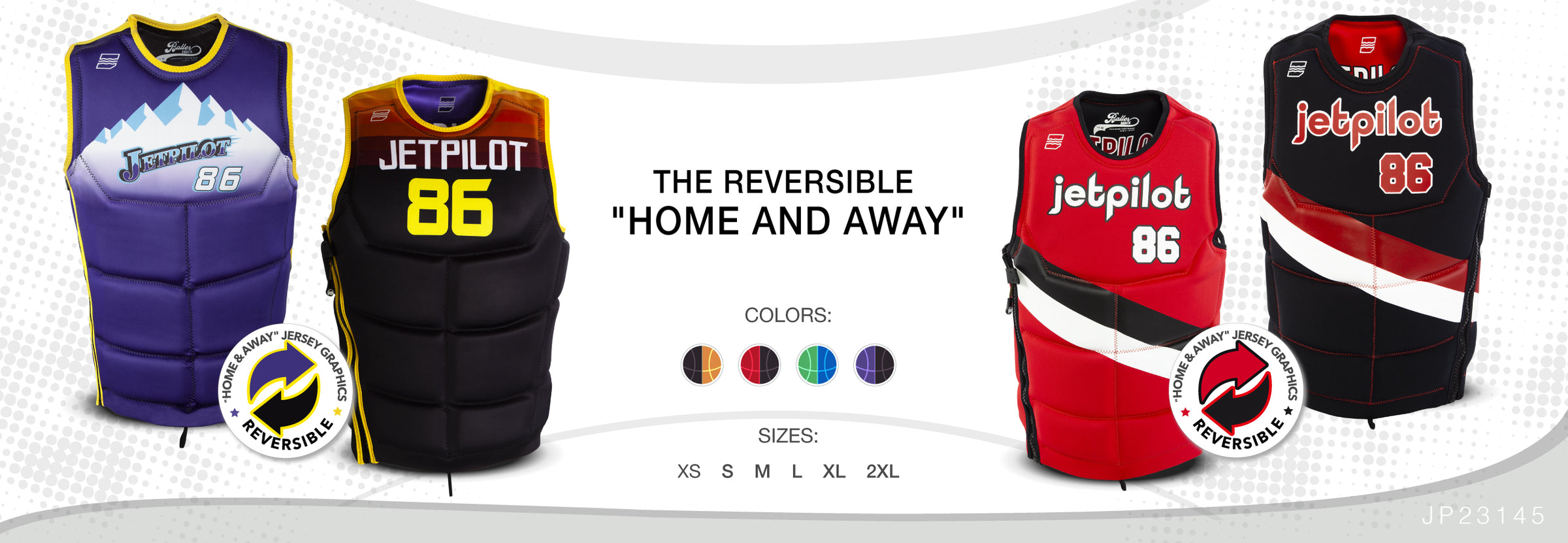 Banner showing all 2 colorways of the Jetpilot Bonifay Comp Vest