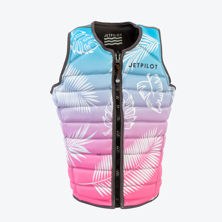 Reversible Front view of the Jetpilot Draftline Comp Vest color charcoal