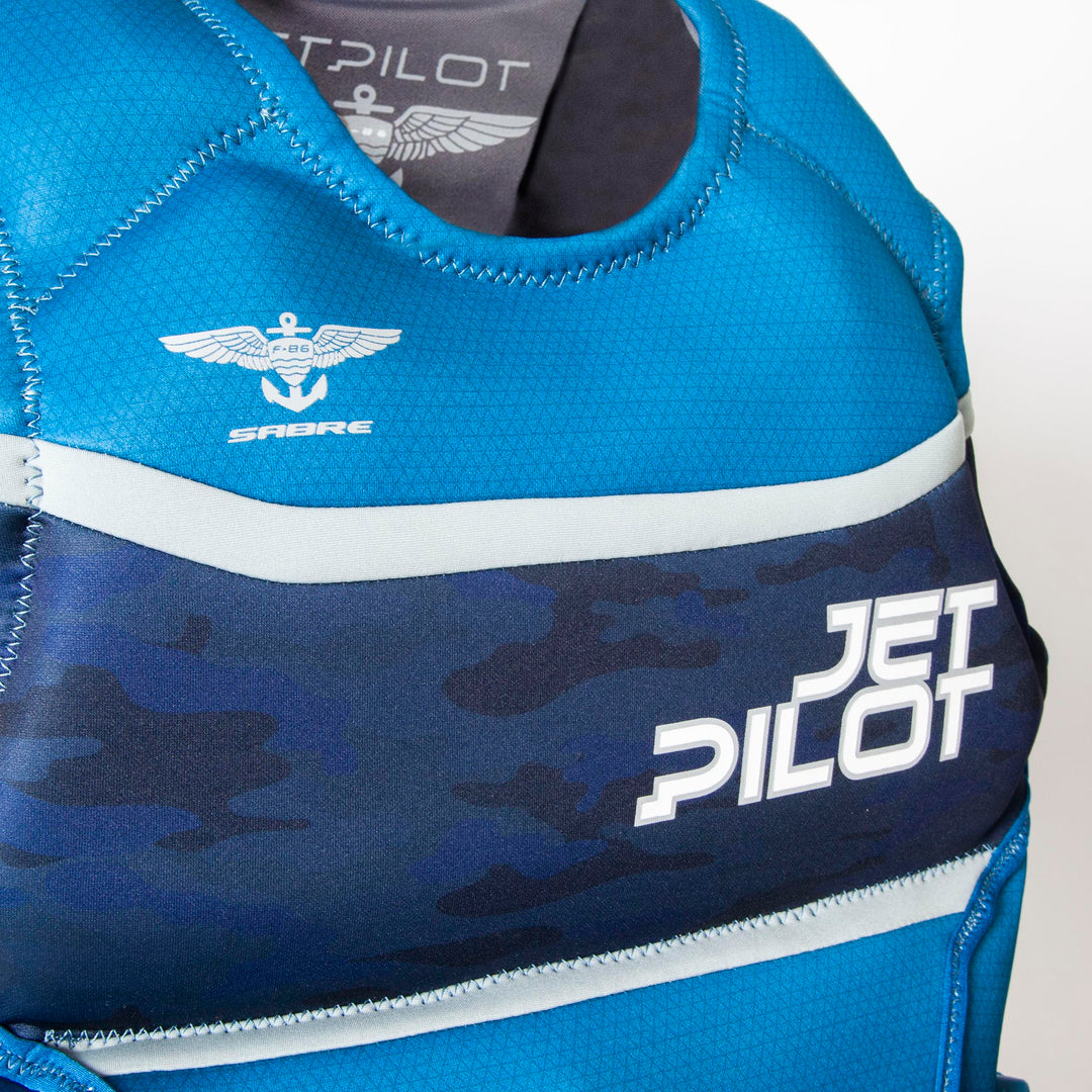 Chest view of the F-86 Sabre Neoprene CGA Vest color blue camo