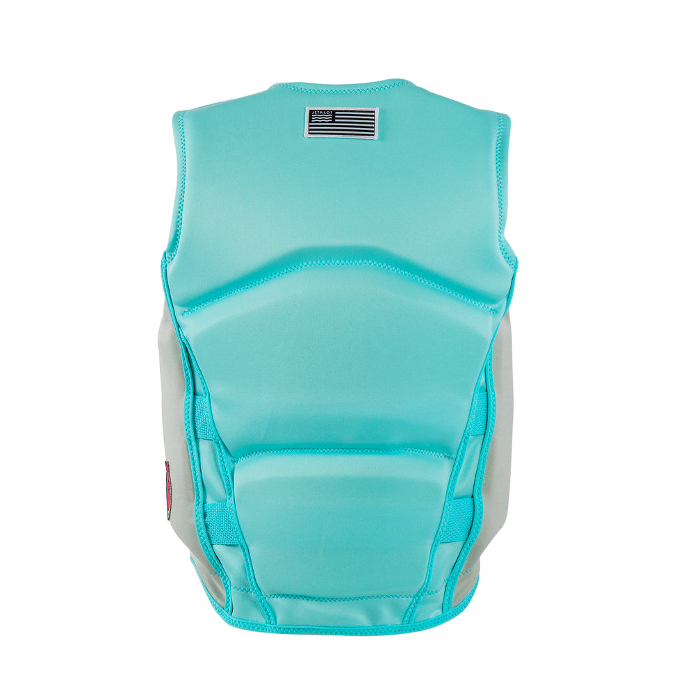Rear view of the Jetpilot Youth Shaun Murray CGA Vest. #_color_lite-blue