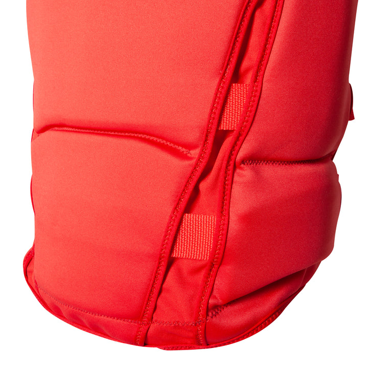 Back bottom view of the Men's Jetpilot Armada CGA Vest color red showing hidden straps