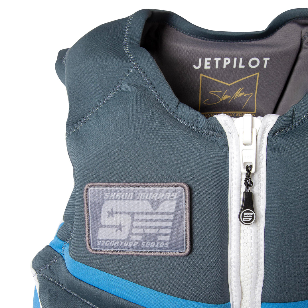 Front top view of the Shaun Murray CGA Vest  showing the YKK Zipper