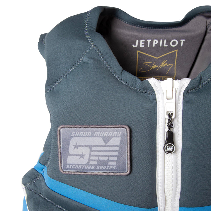 Front top view of the Shaun Murray CGA Vest  showing the YKK Zipper