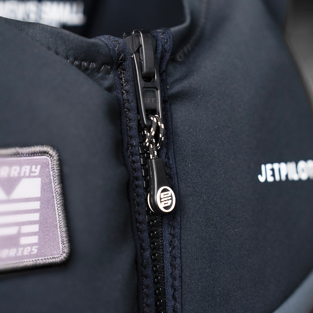 Front top view of the Shaun Murray CGA Vest  showing the YKK Zipper