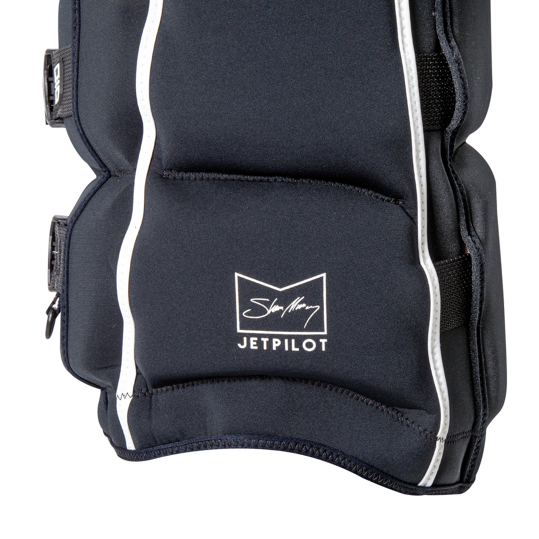 Side view of the Shaun Murray CGA Vest color black showing the side panels and the Shaun logo