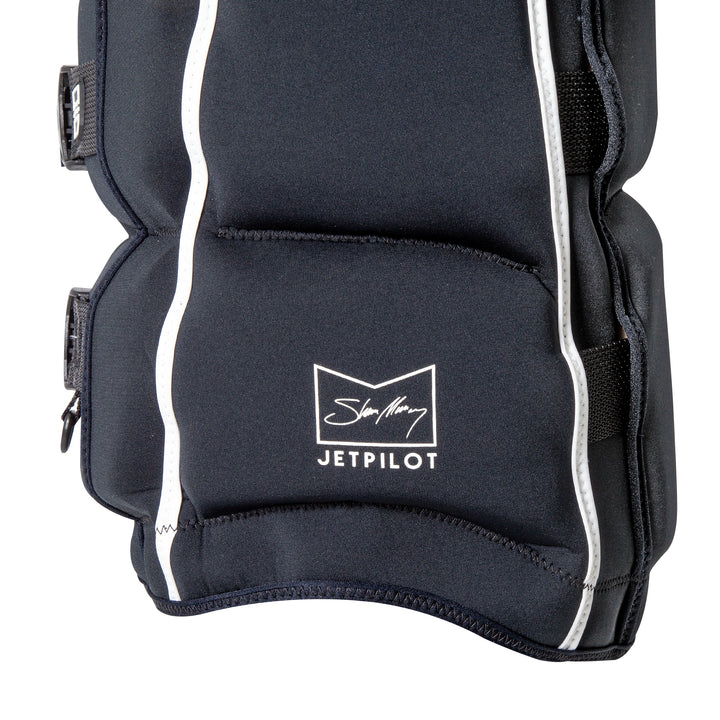 Side view of the Shaun Murray CGA Vest color black showing the side panels and the Shaun logo