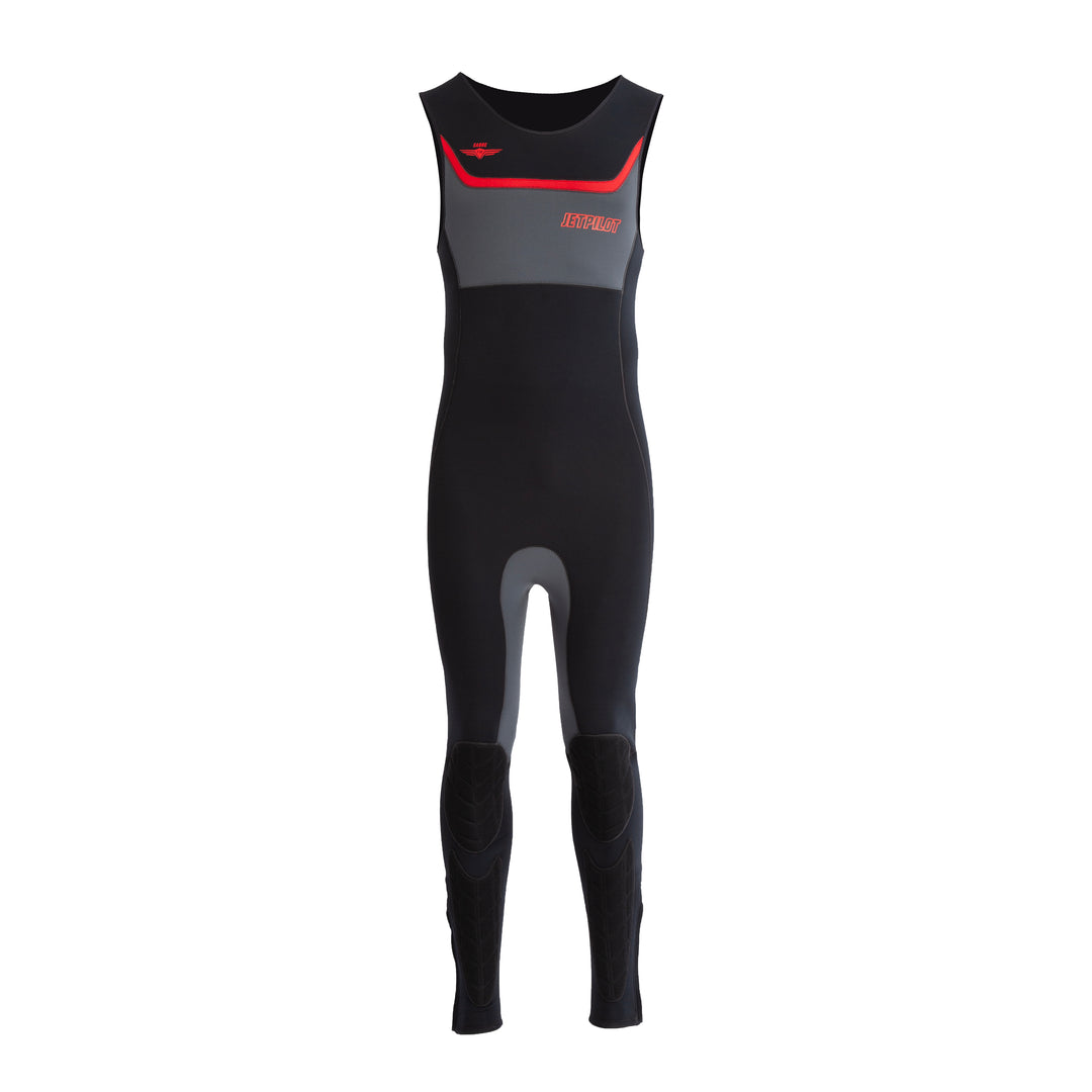 Front view of the Jetpilot F-86 John wetsuit. #color_black
