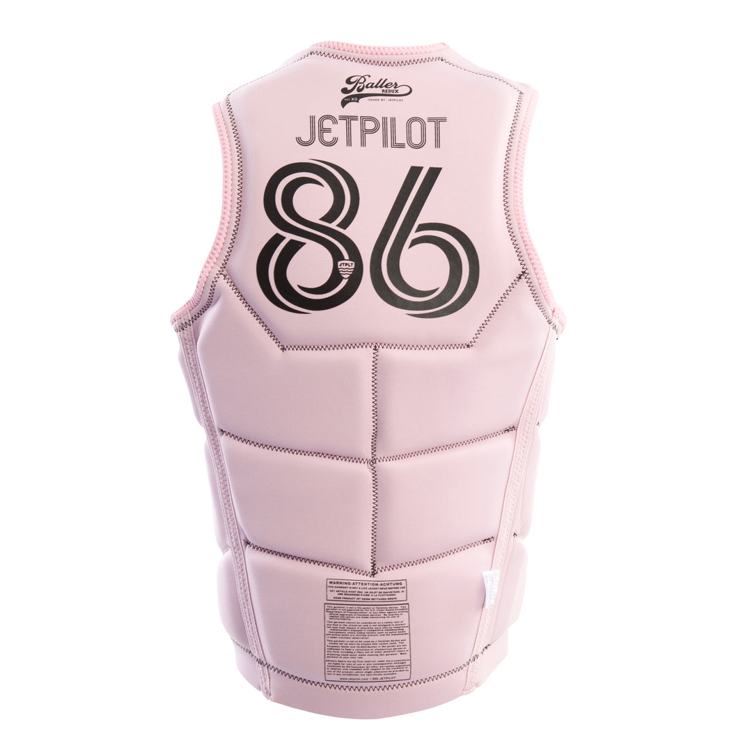 Reversible rear view of the Jetpilot Baller Comp vest. #color_black