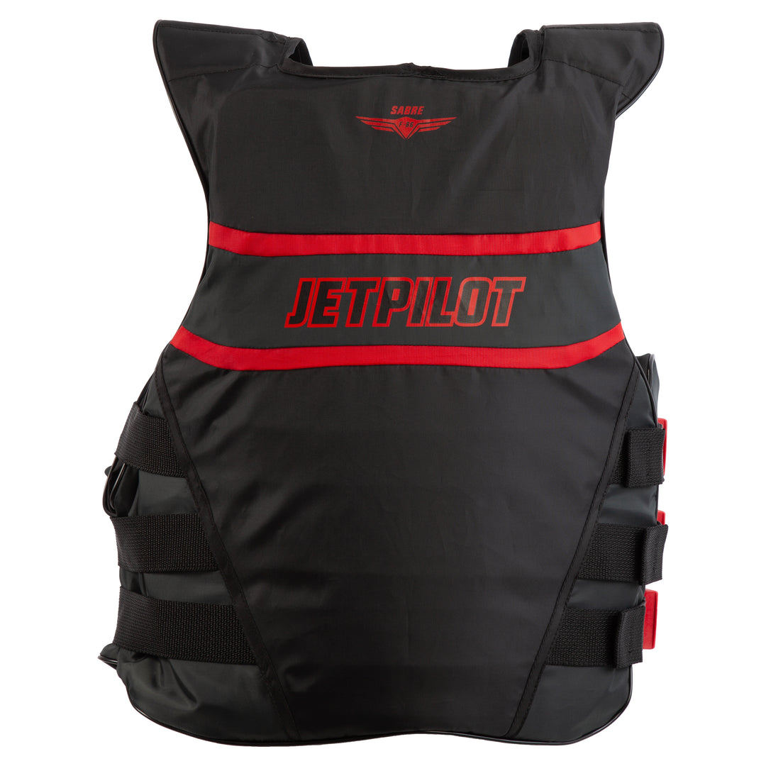 Rear view of the Jetpilot F-86 Nylon CGA vest. #color_black