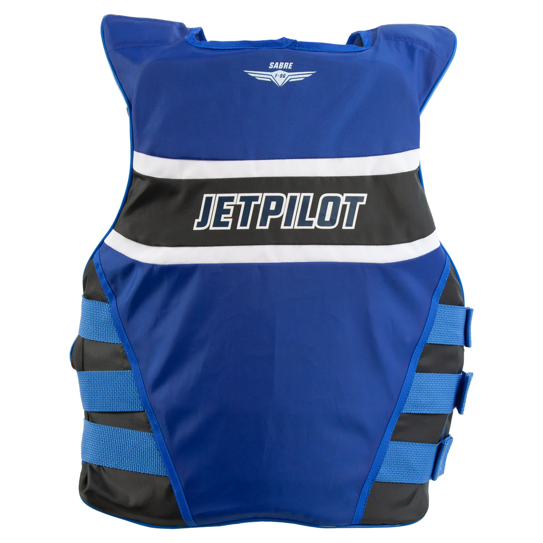 Rear view of the Jetpilot F-86 Nylon CGA vest. #color_navy