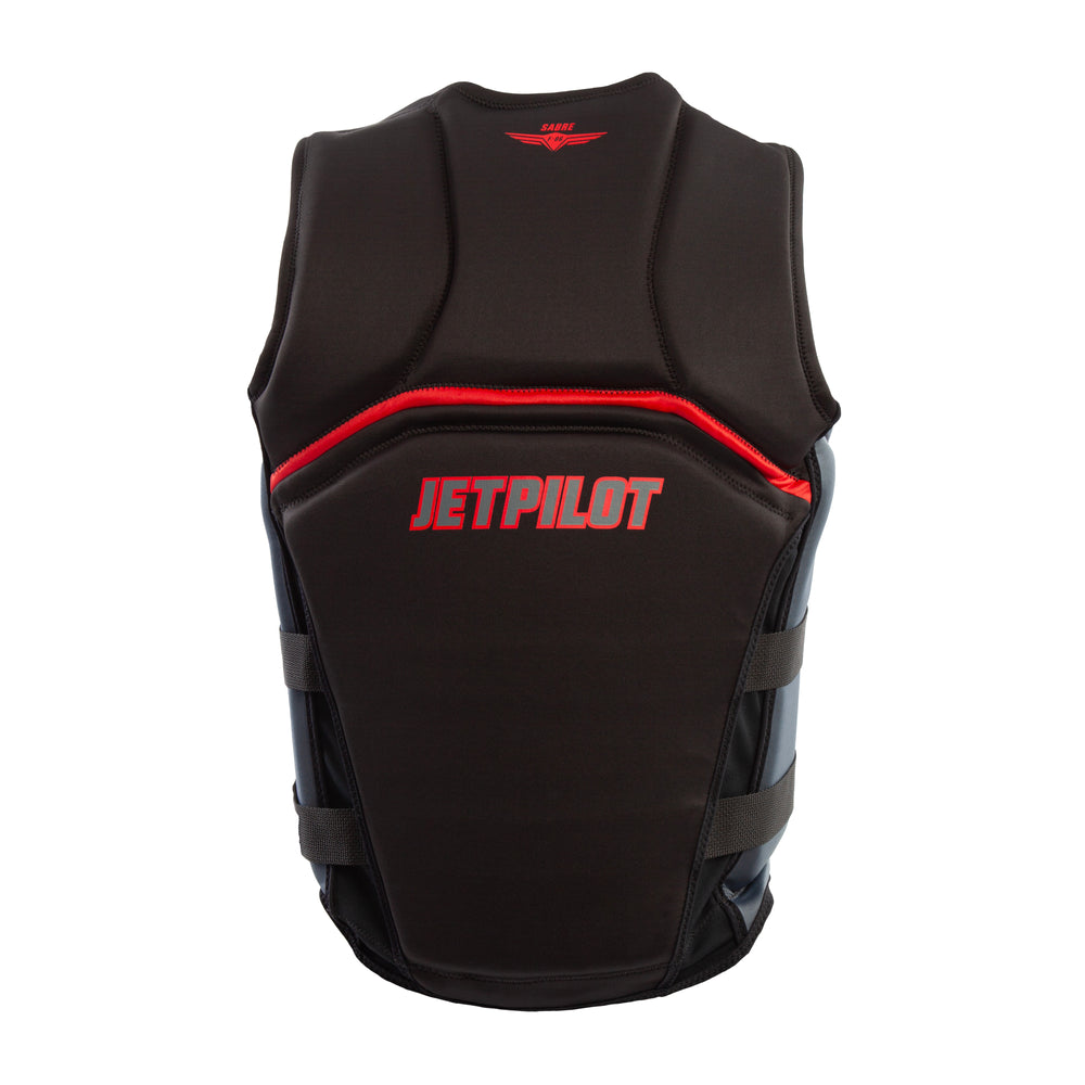 Rear view of the Jetpilot F-86 Neoprene CGA vest. #color_black