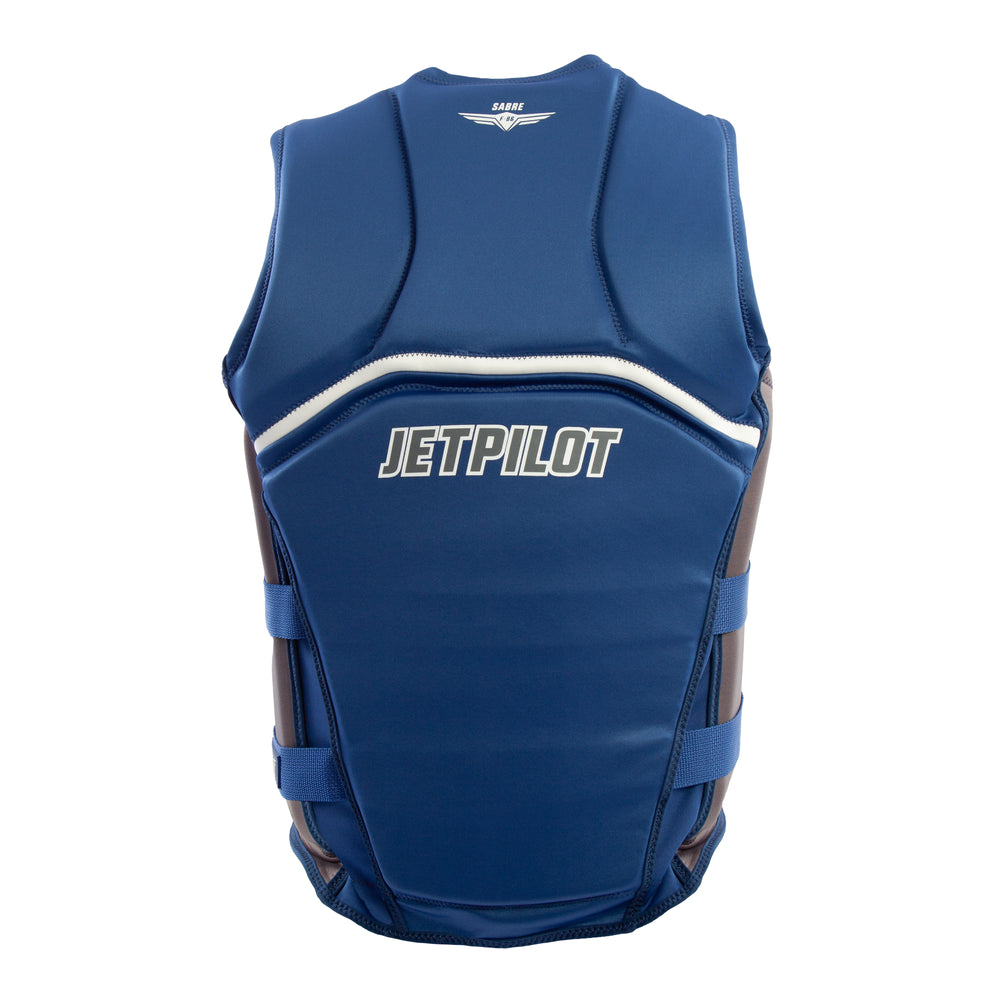 Rear view of the Jetpilot F-86 Neoprene CGA vest. #color_navy