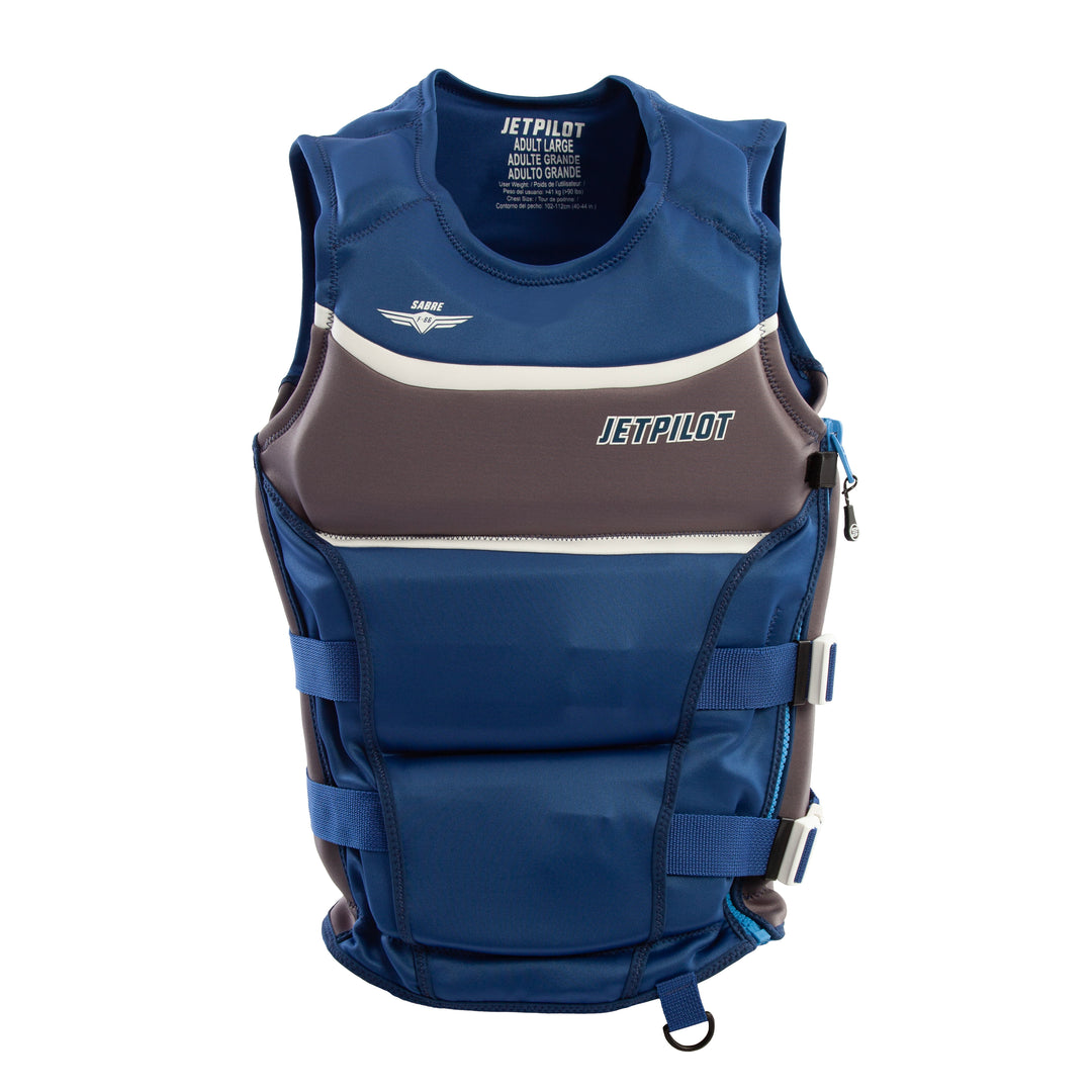 Front view of the Jetpilot F-86 Neoprene CGA vest. #color_navy