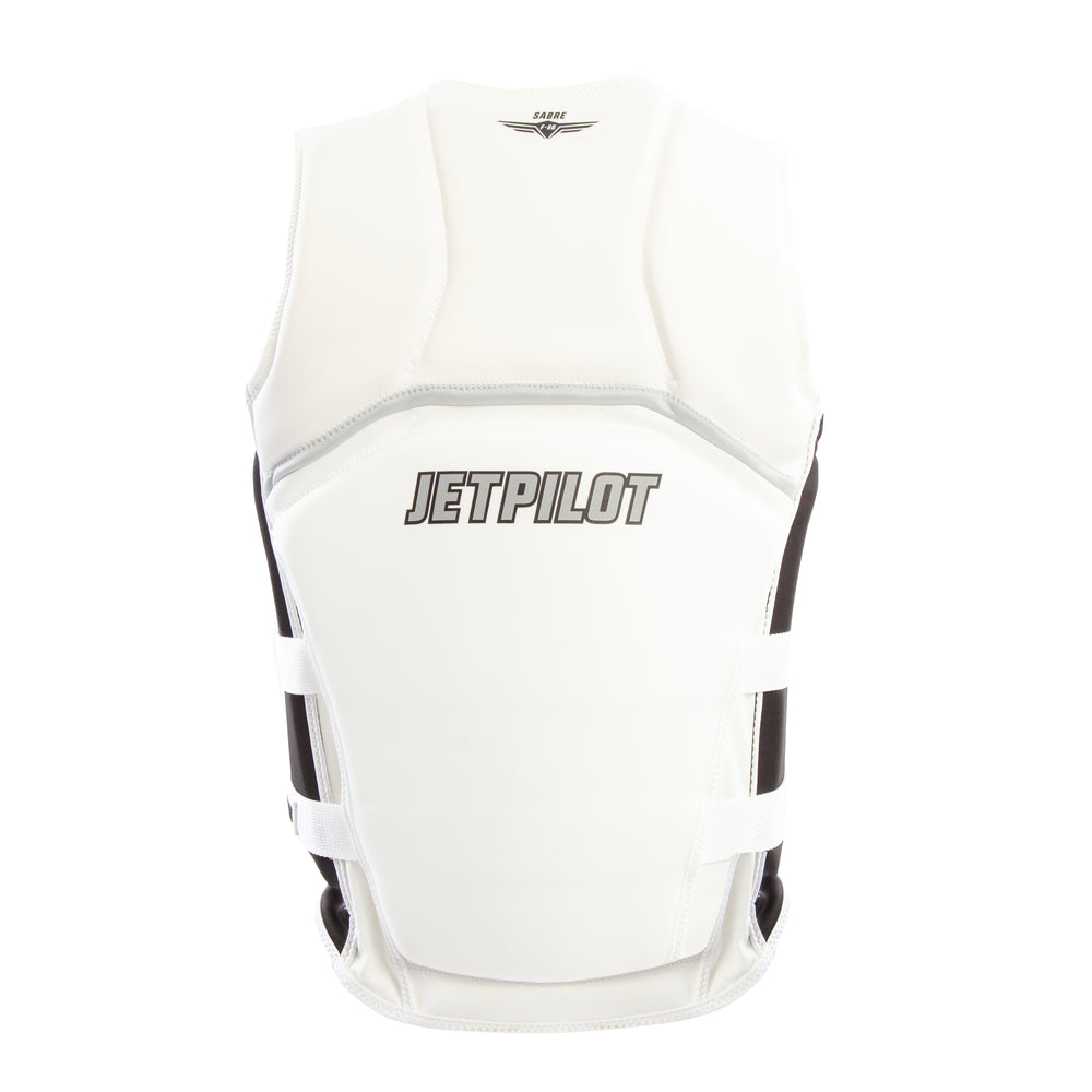 Rear view of the Jetpilot F-86 Neoprene CGA vest. #color_white