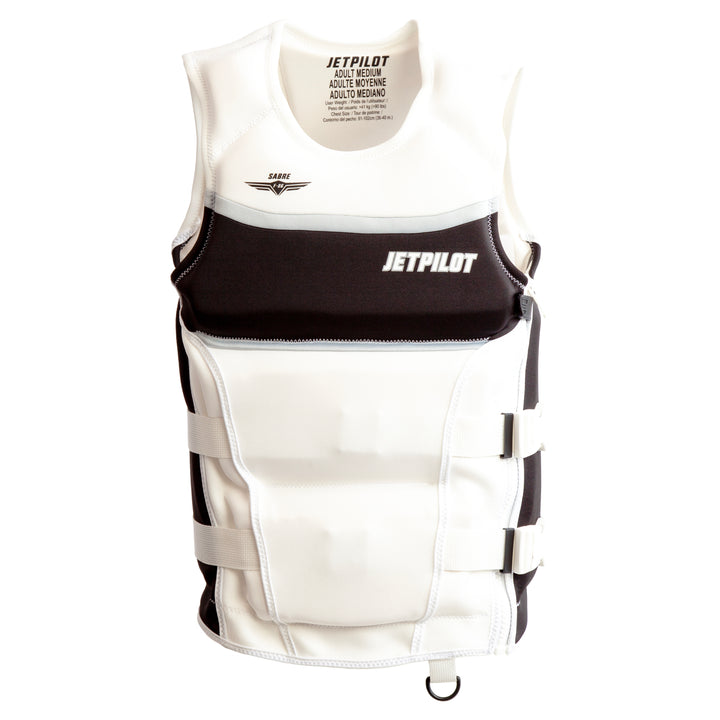 Front view of the Jetpilot F-86 Neoprene CGA vest. #color_white