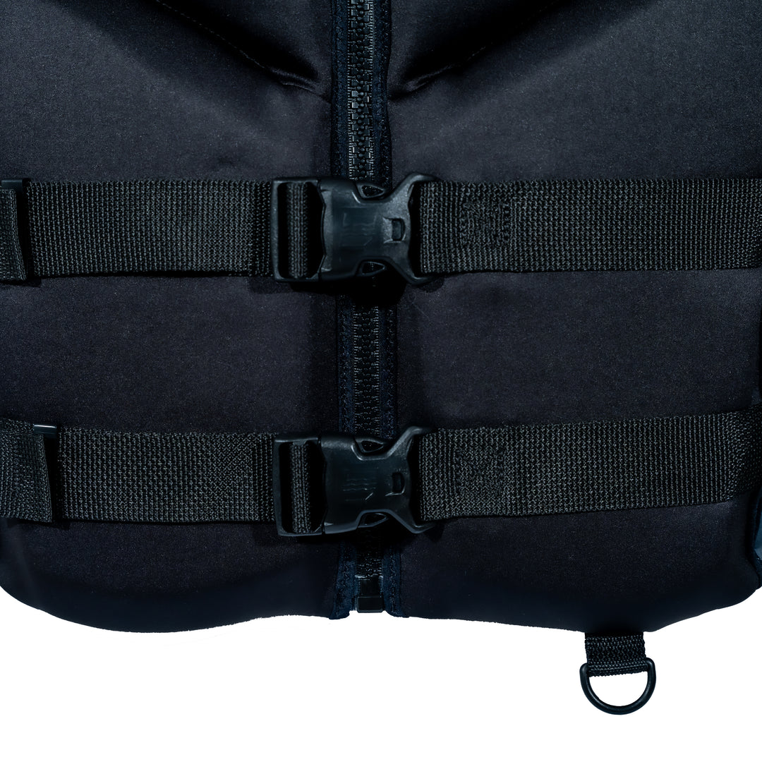 D-ring view of the Jetpilot Cause CGA Vest. #color_blue