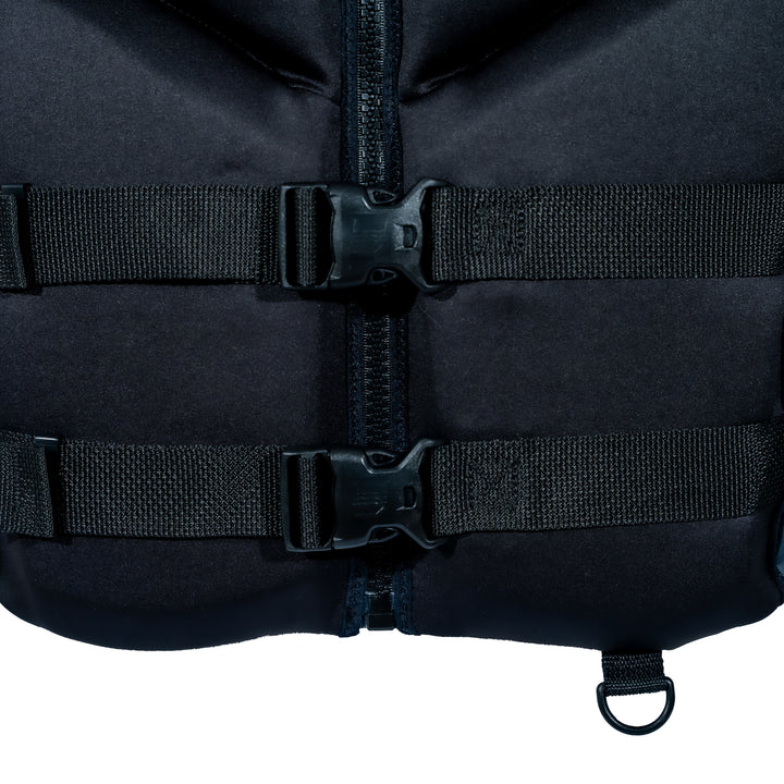 D-ring view of the Jetpilot Cause CGA Vest. #color_blue