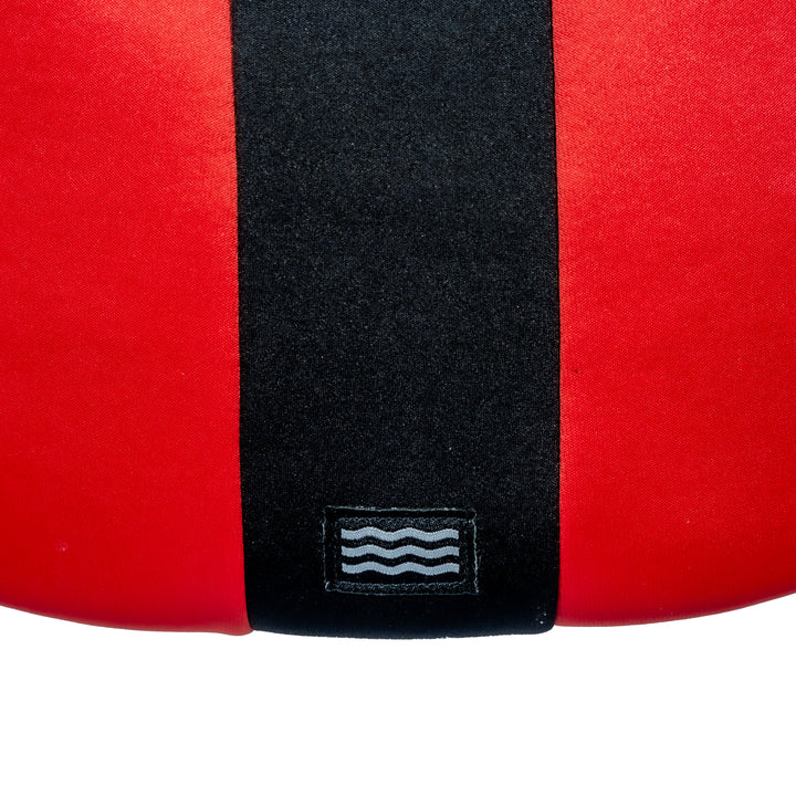 Rear logo view of the Jetpilot Cause CGA Vest. #color_red