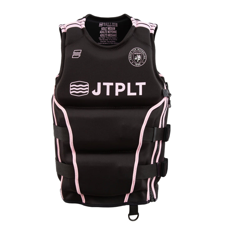 Front view of the Jetpilot Baller CGA vest. #color_black