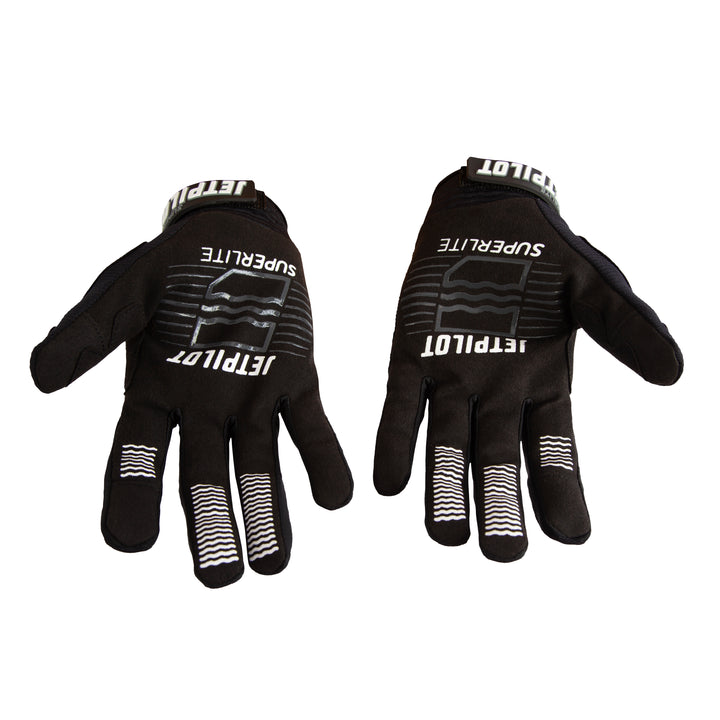 Jetpilot Superlite glove palm view. #color_black