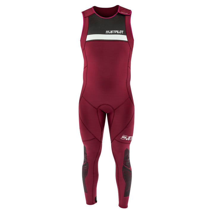 Front view of the Jetpilot L.R.E. John Wetsuit Maroon colorway.