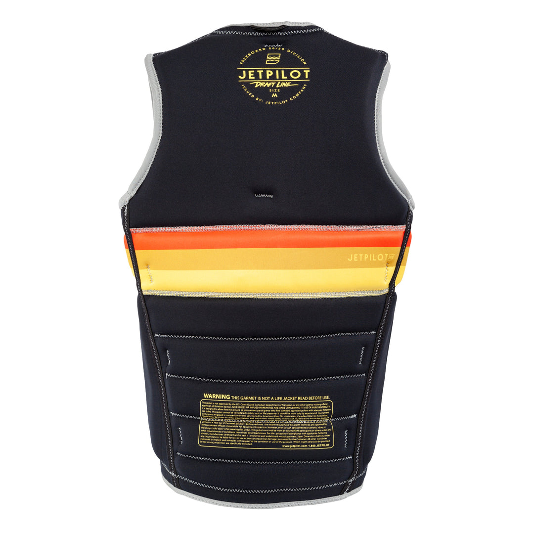 Rear view of the Jetpilot Draftline Comp Vest. #color_draft-silver