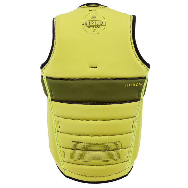 Rear view of the Jetpilot Draftline Comp Vest. #color_black-charcoal