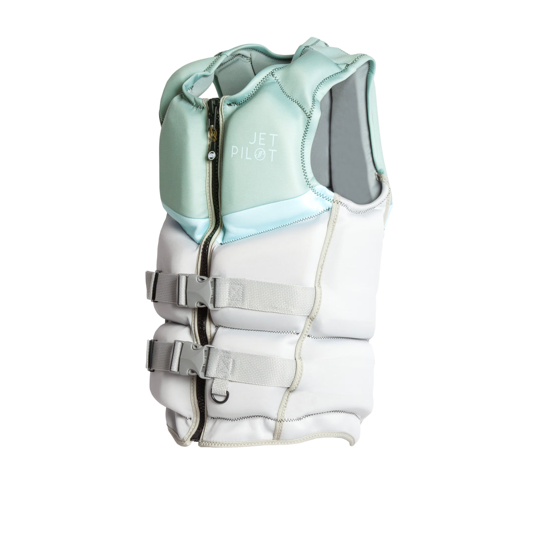 view of the Jetpilot Women's Armada CGA vest. #color_armada-green