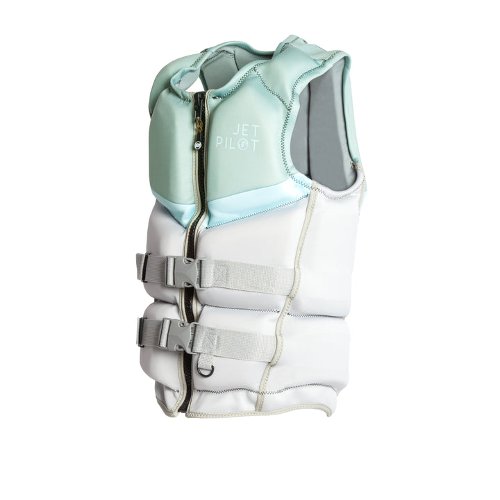 view of the Jetpilot Women's Armada CGA vest. #color_armada-green