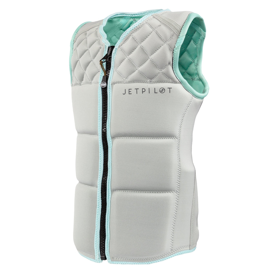 Side view of the Jetpilot Women's Wave Farer comp vest. #color_mint