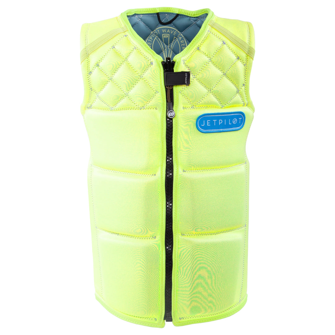 Front view of the Jetpilot Women's Wave Farer comp vest. #color_neon-sun