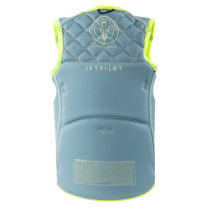 Rear view of the Jetpilot Women's Wave Farer comp vest. #color_neon-sun