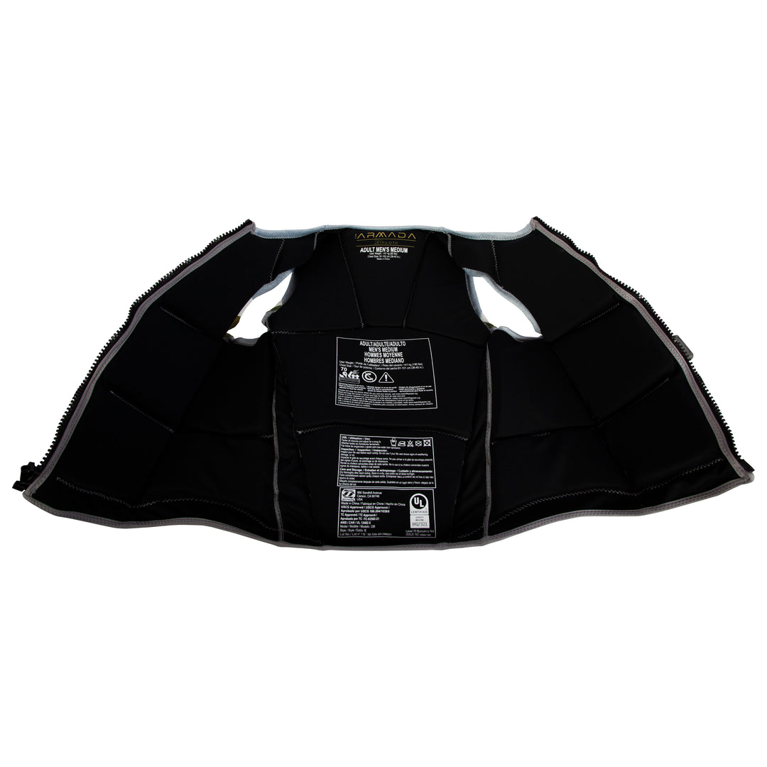 View of the Men's Jetpilot Armada CGA Vest. #color_charcoal