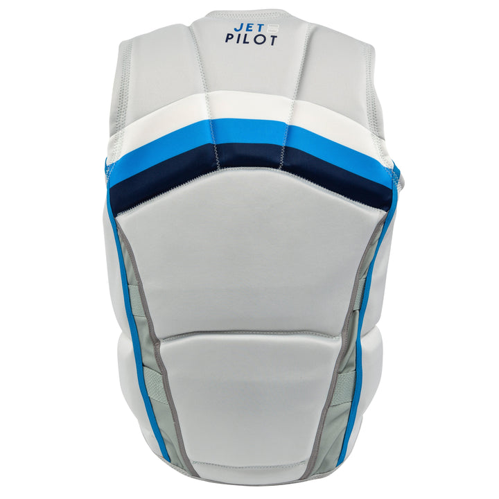 Rear view of the Men's Jetpilot Armada CGA Vest. #color_silver-royal