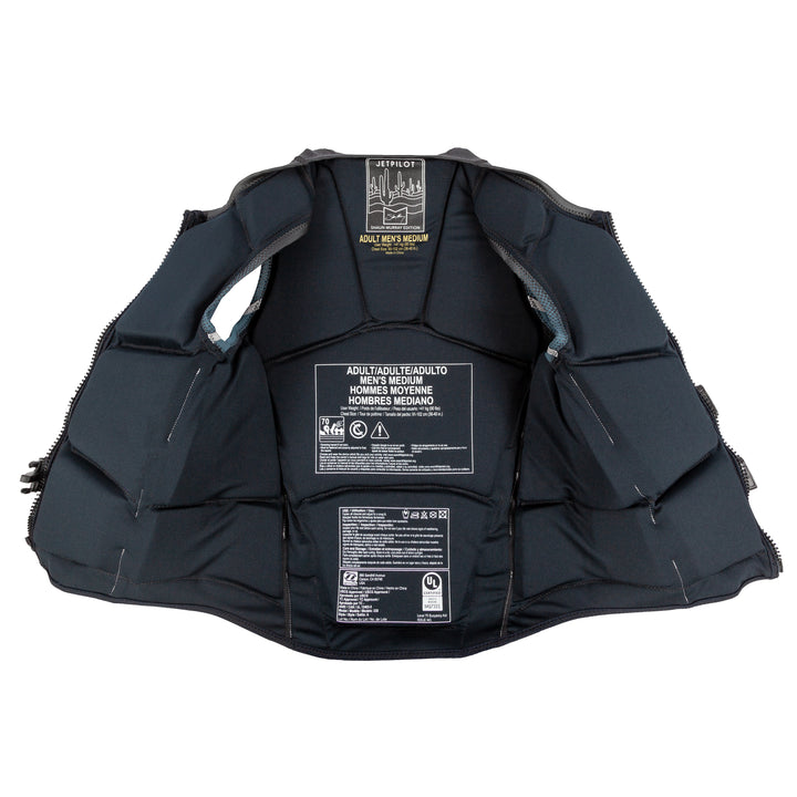 Front view of the 19 panels in the Shaun Murry CGA Vest in the silver colorway. #color_silver