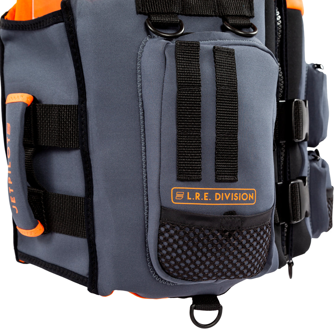 View of the side pockets on the Jetpilot Helmsman CGA Vest.