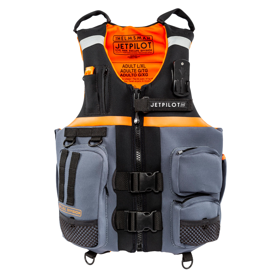 Front view of the Jetpilot Helmsman Neoprene CGA Vest.