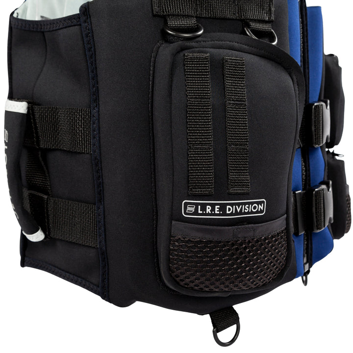 View of the side pockets on the Jetpilot Helmsman CGA Vest.