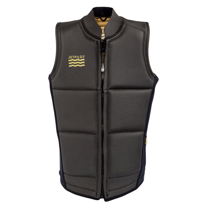 Front view of the Jetpilot Freeboard Ayala Comp Vest. #color_ayala-black