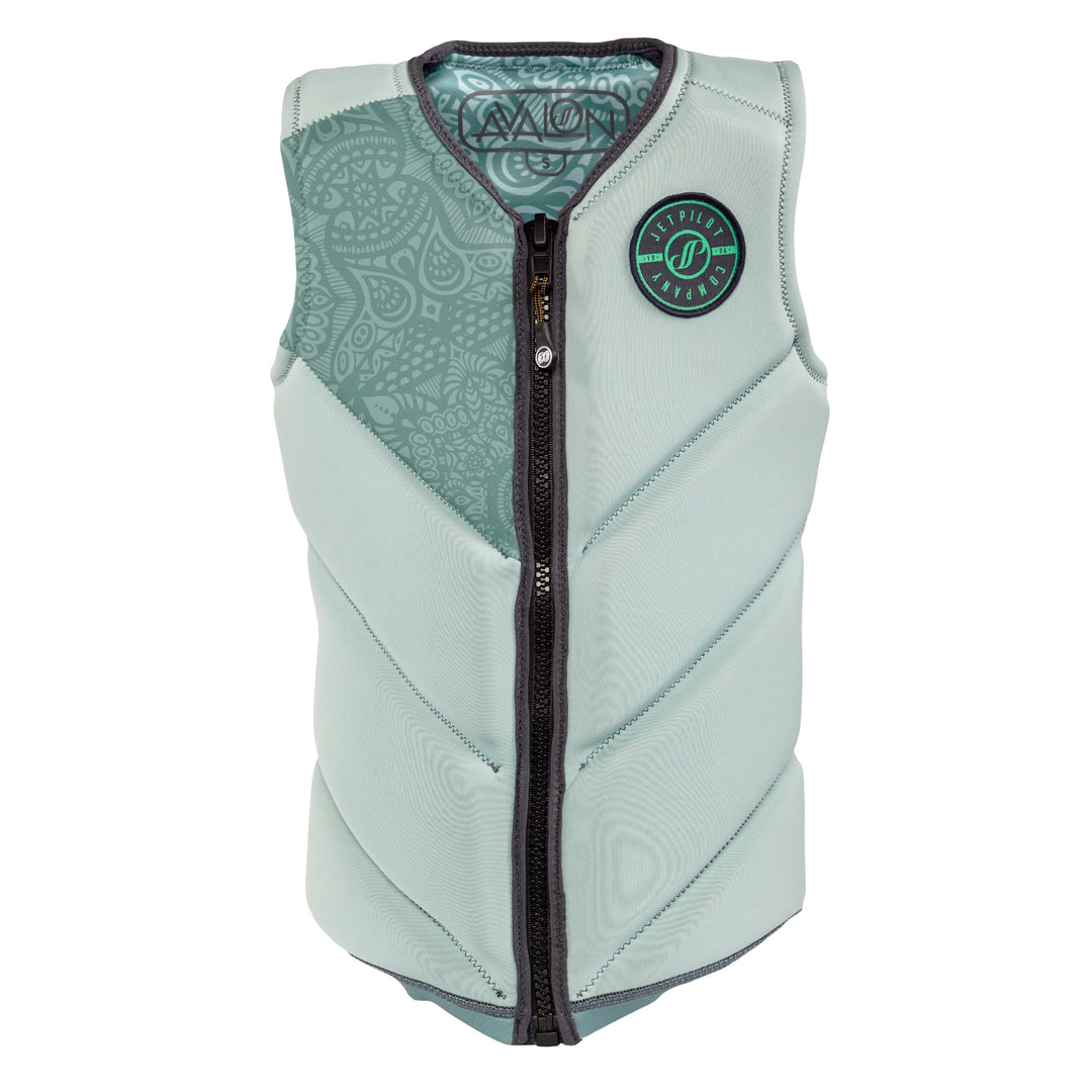 Front view of the Jetpilot Women's Avalon Comp Vest. #color_mint