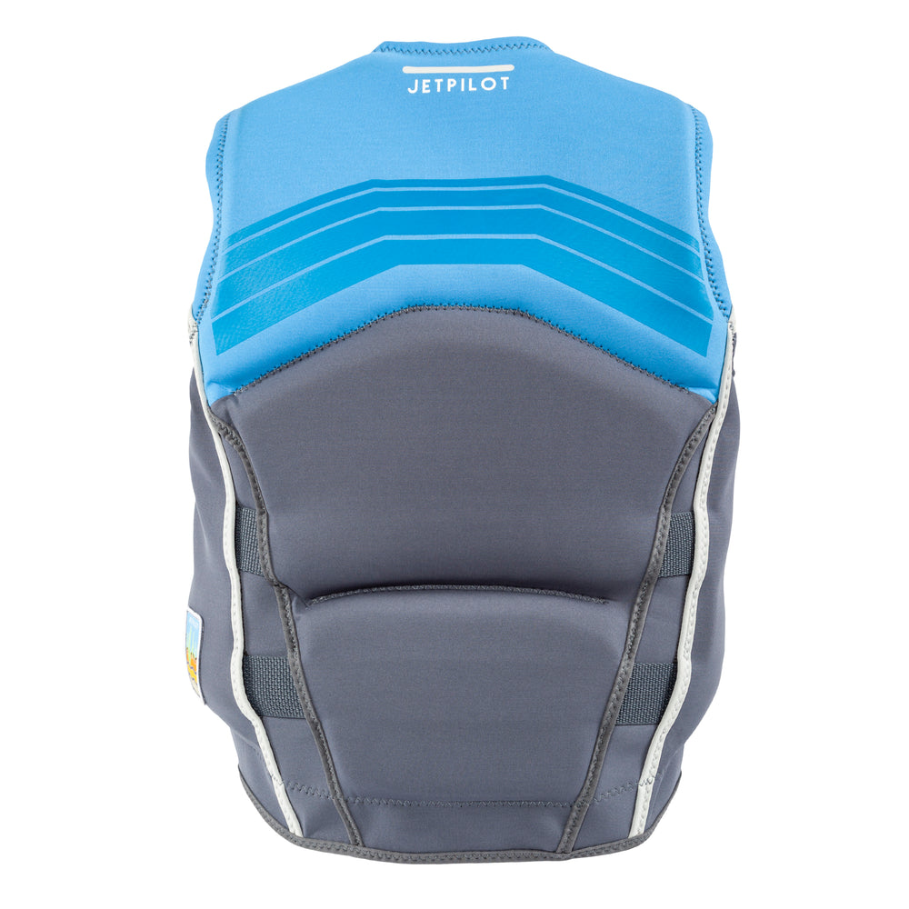 Rear view of the Jetpilot Youth Shaun Murray CGA Vest. #color_skyhigh-blue