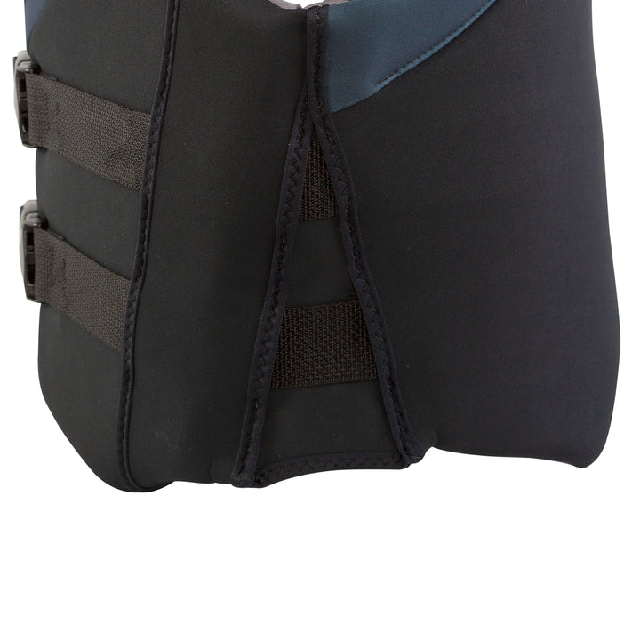 Closeup view of the nylon stretch panel on the Jetpilot Cause CGA Vest.