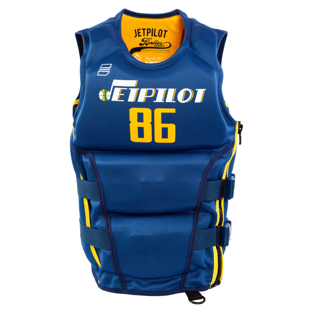 Front view of the Jetpilot Bonifay Baller CGA Vest. #color_navy