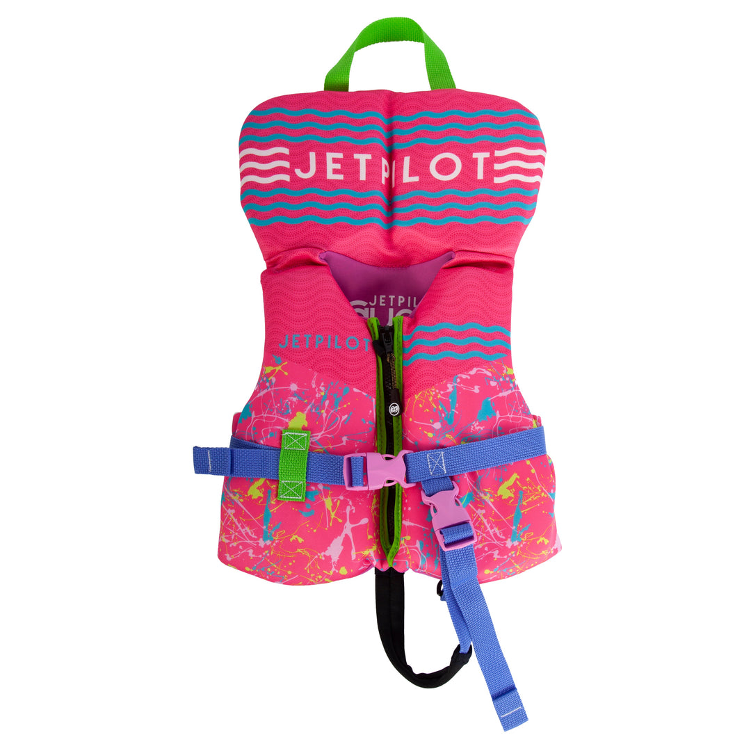 Front view of the Jetpilot Infant Cause PFD in pink