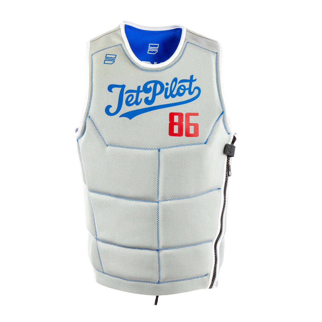 Front view of the Jetpilot Bonifay Baller Comp Vest. #color_blue-lad