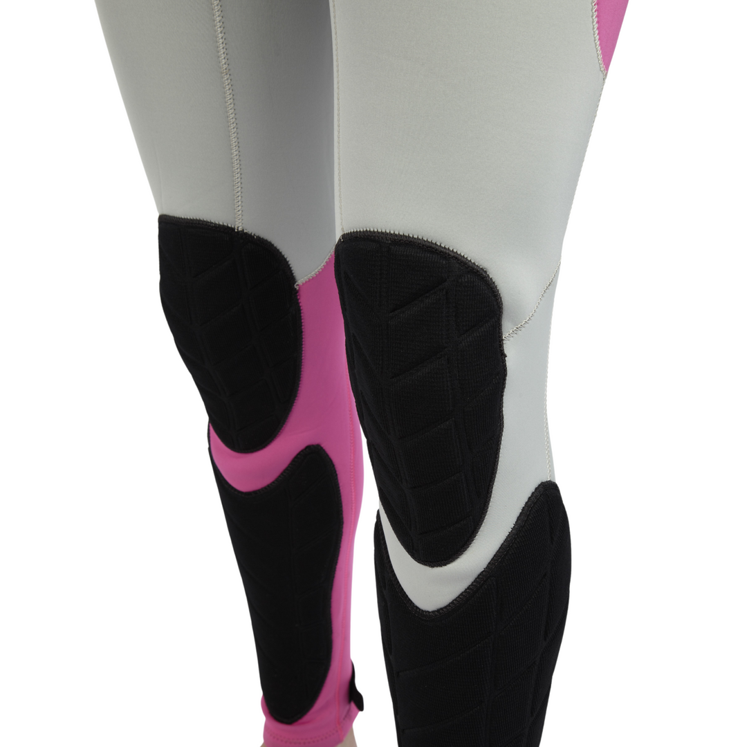 Jetpilot F-86 Sabre John wetsuit Silver colorway knee pads