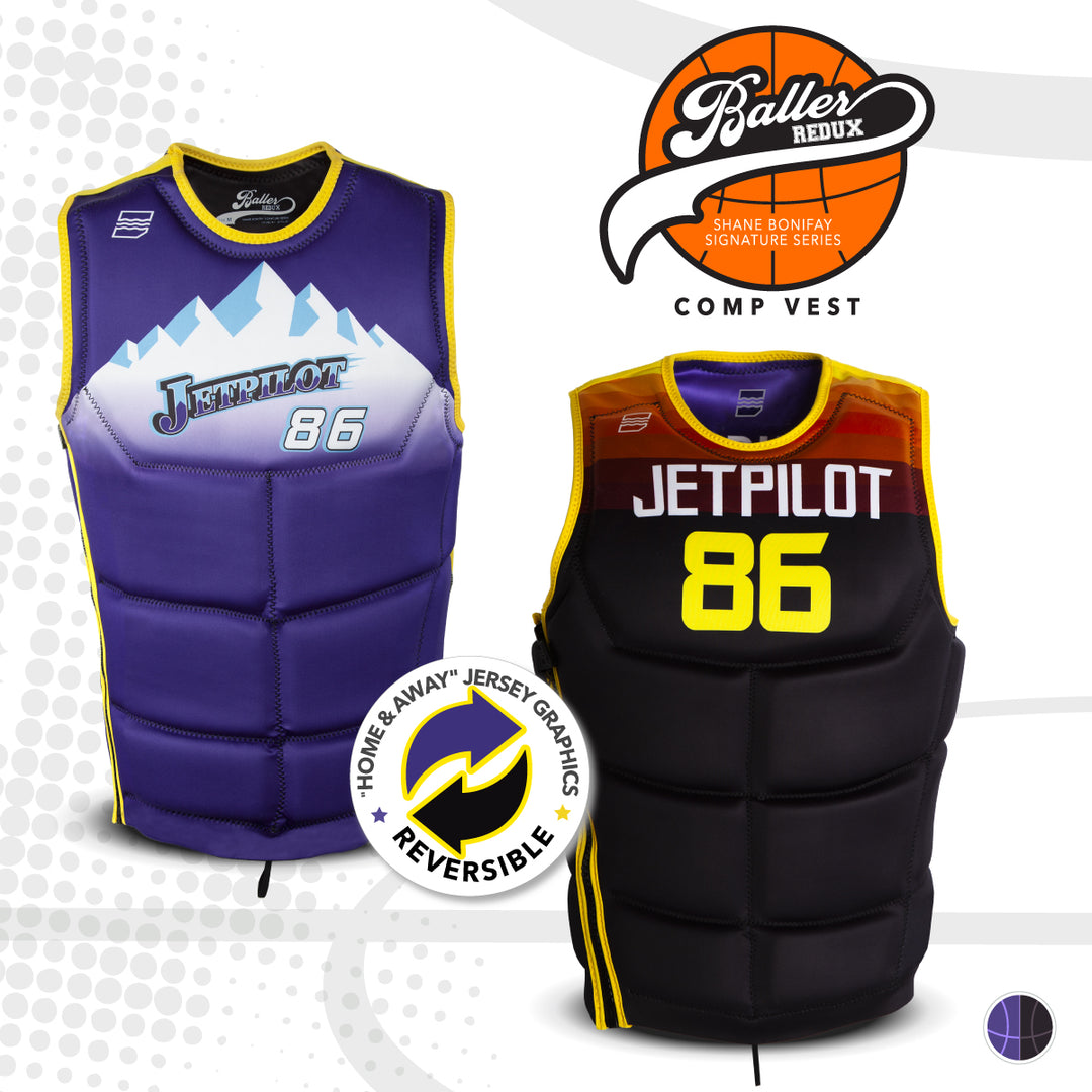 View of the Jetpilot Bonifay Baller Comp Vest. #color_purple-ut
